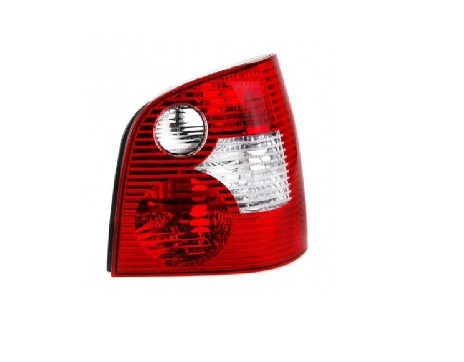 POLO 2002-2005 REAR LAMP COMPLETE W/O BULB, LEFT (RED-WHITE)