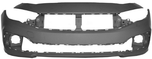 TIPO (AGEA) 2020- FRONT BUMPER, BLACK, W/O PRIMED, W/ INTERIOR SUPPORT