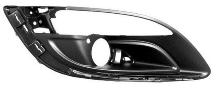 ASTRA J 2010-2012 3-4-5 DOOR FRONT BUMPER GRILLE, W/ FOG LAMP HOLE (CHROME MOULDING), RIGHT
