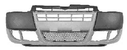 DOBLO 2006-2009 FRONT BUMPER COMPLETE WITH LOWER GRILLE, PRIMED