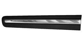 500L FRONT DOOR MOULDING, PROTECTION STRIP (CHROME), RIGHT